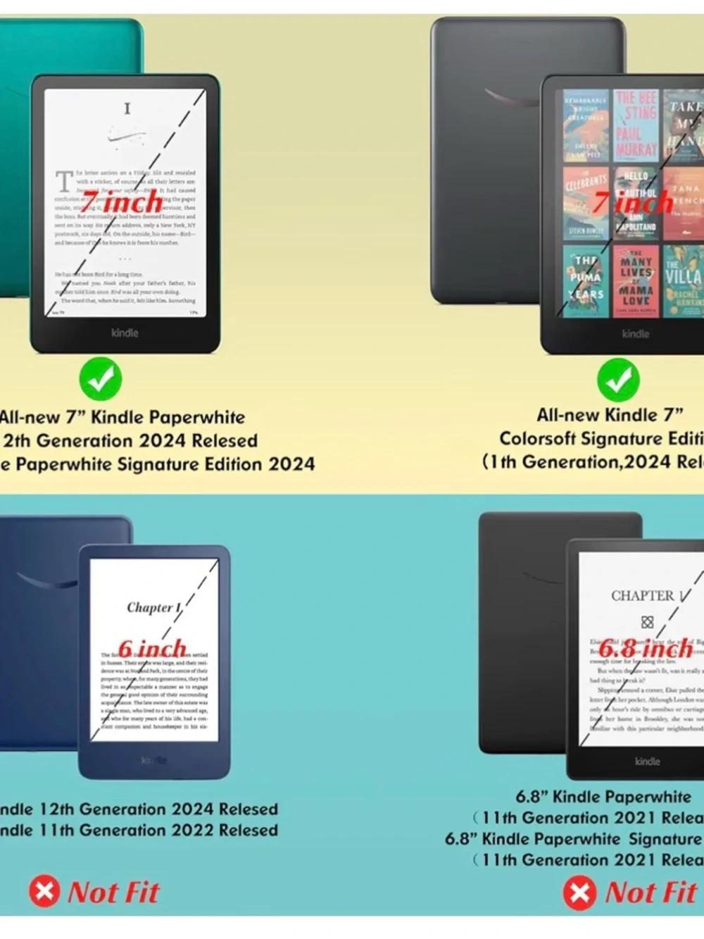 Case for Kindle Paperwhite 12th generation & Kindle colorsoft Signature edition